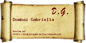 Dombai Gabriella névjegykártya